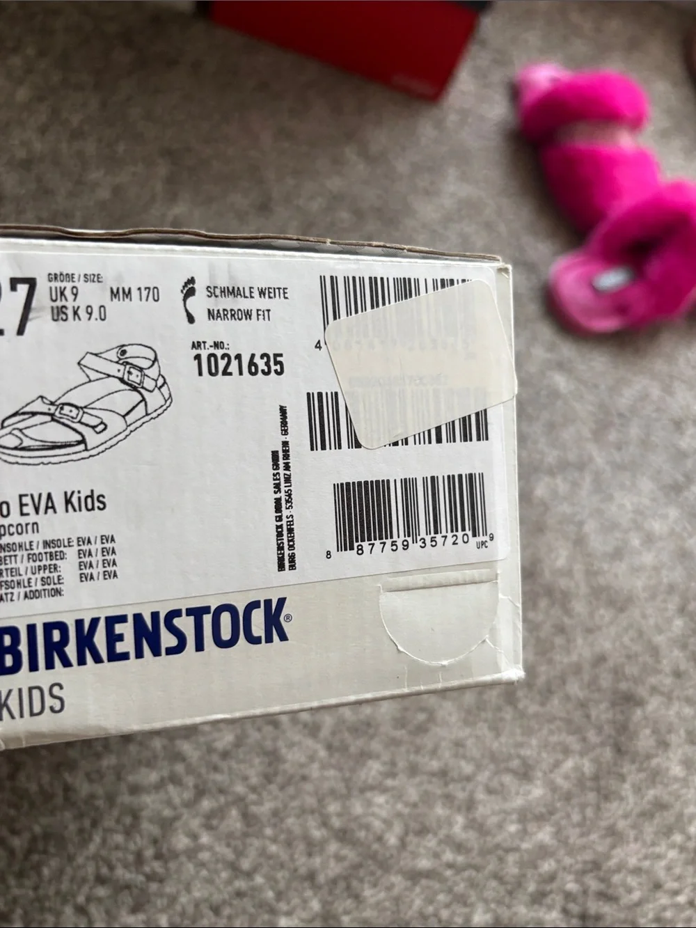 Birkenstock Kids Two-Strap EVA Sandals in Soft Yellow